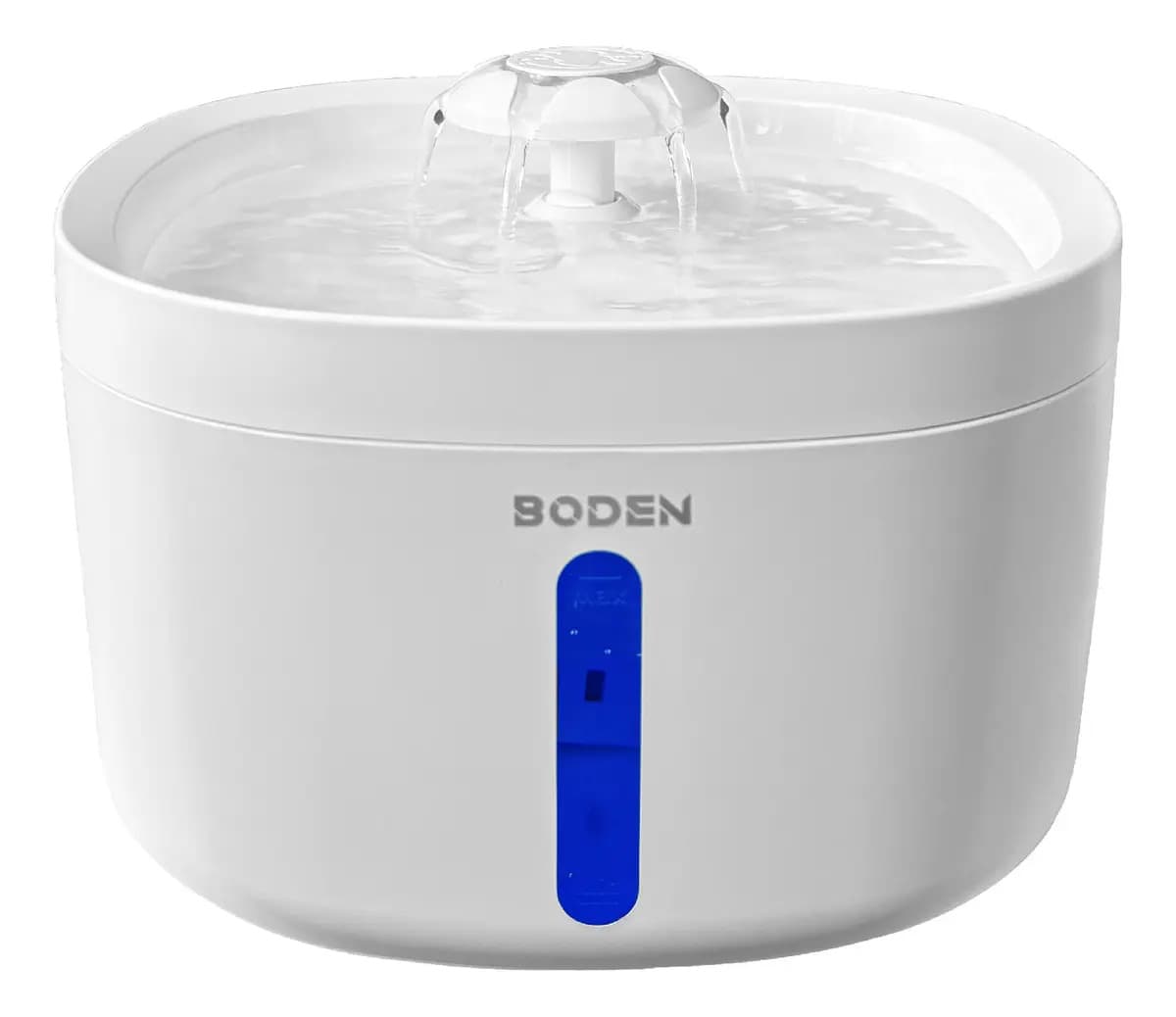Fonte Boden 2,6 L branca, janela de nível e bico floral