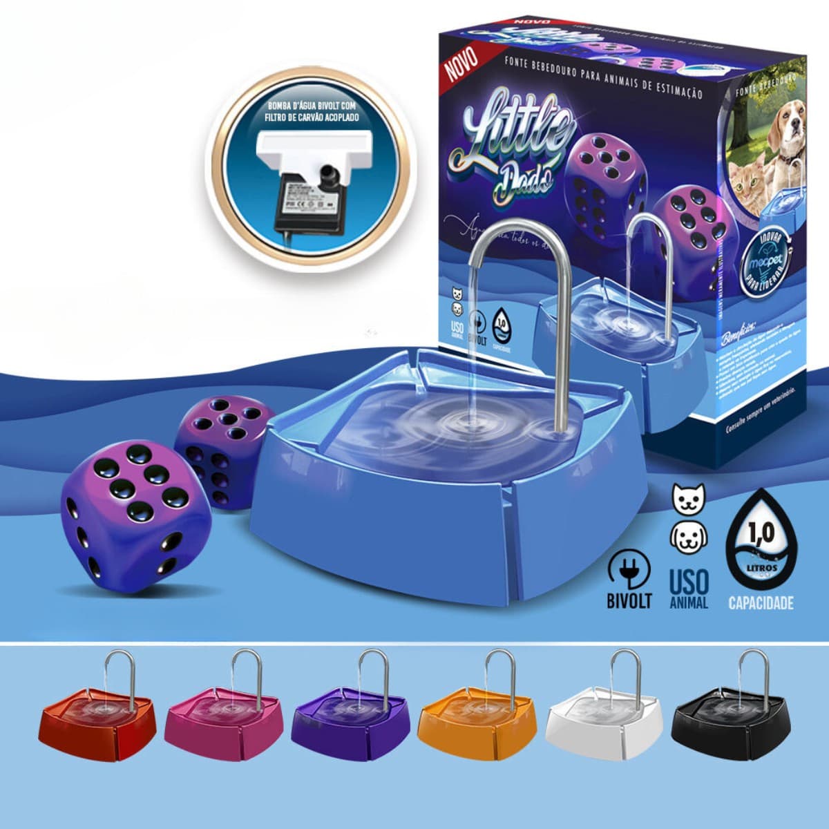 Fonte Mec Pet Little Dado 1 L bivolt
