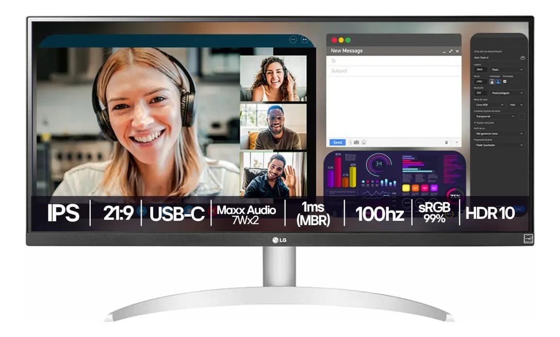 Monitor LG UltraWide 29WQ600B 29 polegadas