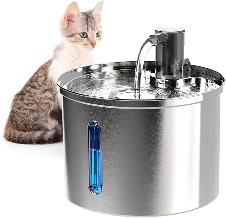 Fonte NEWPET 3 L em aço inox, janela de nível e torneira