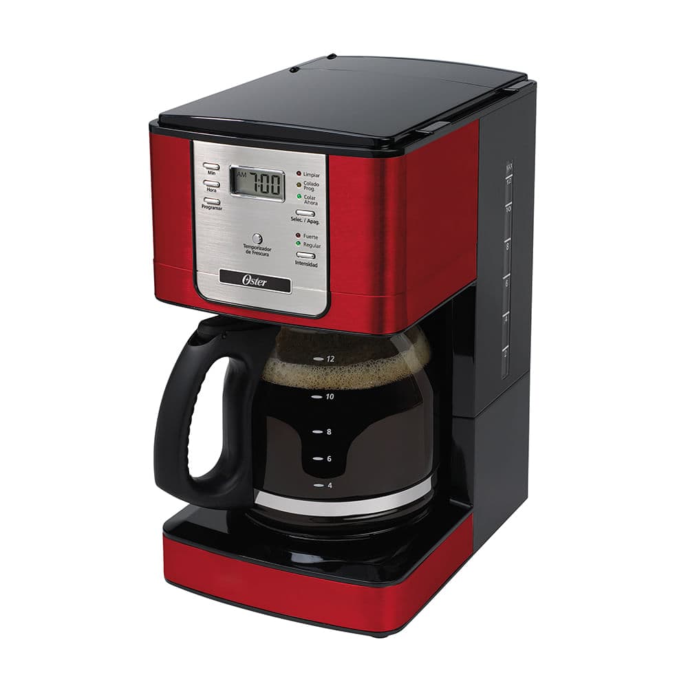 Cafeteira elétrica Oster Flavor programável BVSTDC4401RD vermelha, jarra de vidro